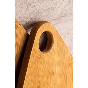 Culi - 2'li Bambu Kesme Tahtası Servis Tahtası Sunumluk 28/33 Cm