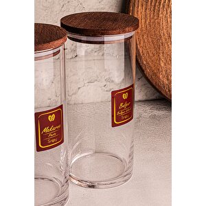 Story - 3'lü Etiketli Cam Jumbo Saklama Kabı Baharatlık Takımı 1150 Ml - Erzak Saklama Kabı Seti