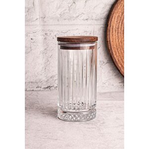 Mira Ahşap Vakumlu Kapaklı Cam Saklama Kabı 450 Ml