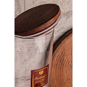 Story - 6'lı Etiketli Cam Jumbo Saklama Kabı Baharatlık Takımı 1150 Ml - Erzak Saklama Kabı Seti