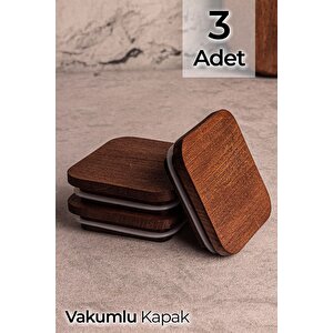 Bella Milla 3'lü Kare Ahşap Vakumlu Kare Kapak Elysia Timeless Uyumlu