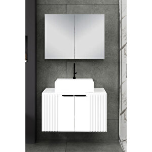 %100 Mdf - 80 Cm Chester Banyo Dolabı