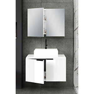 %100 Mdf - 80 Cm Chester Banyo Dolabı