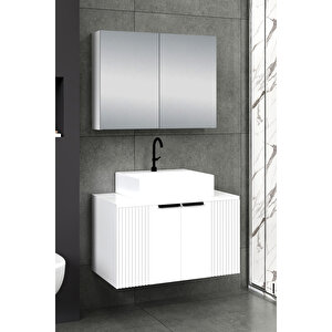 %100 Mdf - 80 Cm Chester Banyo Dolabı