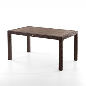 Rattan 90x150 Cm Masa Kahve