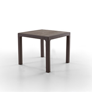 Rattan 90x90 Cm Masa Kahve