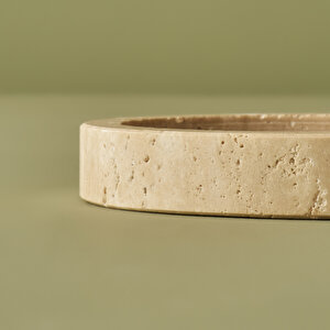 Ephesus Traverten Oval Dekoratif Tabak Naturel (12x28 Cm) Naturel