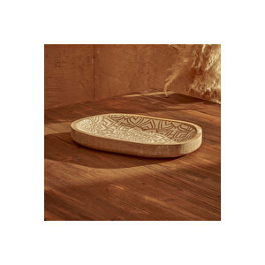 Aldo Mango Ağacı Dekoratif Tabak Naturel (30x3,5x20 Cm) Naturel