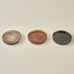 Jordi Dekoratif Tabak Amber (10x10x1,5 Cm) Amber