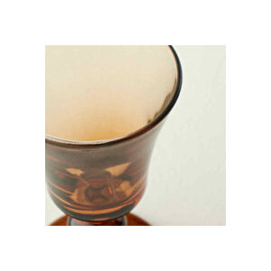 Colored 6'lı Ayaklı Kahve Yanı Su Bardağı Amber (47 Cc) Amber
