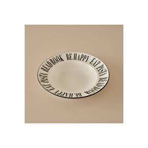 Book Lovers Makarna Tabağı Siyah (28 Cm) Siyah