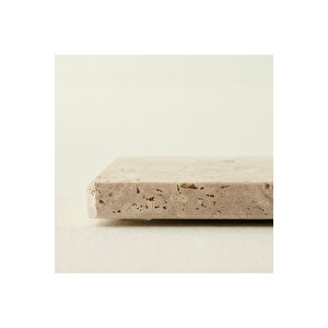 Ephesus 4'lü Traverten Bardak Altlığı (10x10 Cm) Naturel