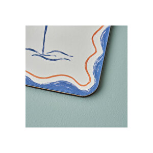 Marine 6'lı Bardak Altlığı (10x10 Cm) Çok Renkli