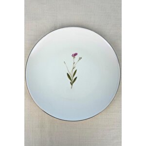 Tabak Evi Porselen Natura Çuha Altın Yaldız Servis Tabağı 24,50cm 4 Lü