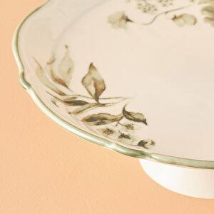 Julia Stoneware Kek Standı Yeşil (32 Cm) Yeşil