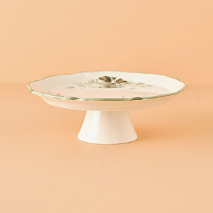 Julia Stoneware Kek Standı Yeşil (32 Cm) Yeşil