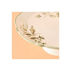 Julia Stoneware Kek Standı Yeşil (32 Cm) Yeşil