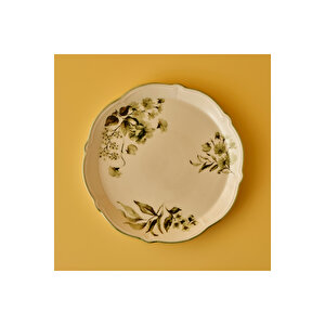 Julia Stoneware Sunum Tabağı Yeşil (32 Cm) Yeşil
