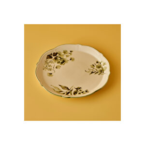 Julia Stoneware Sunum Tabağı Yeşil (32 Cm) Yeşil