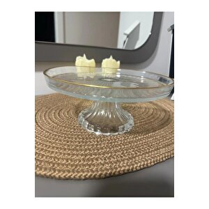 Palermo Ayaklı Kek Pasta Kurabiye Tatlı Sunum Tabağı 28cm Sunumluk İkramlık Tabak