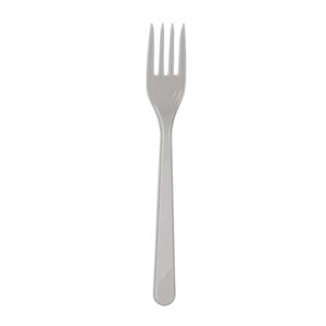Omeyva 26 Cm. Mika Plastik Gümüş Sorfa Piknik Seti - 24 Kişilik Tabak Bardak Çatal Kaşık Takımı