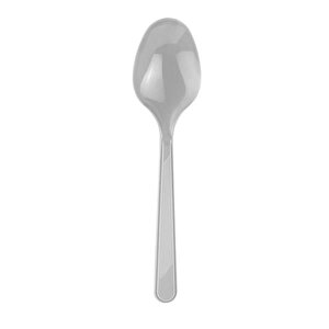 Omeyva 26 Cm. Mika Plastik Gümüş Sorfa Piknik Seti - 24 Kişilik Tabak Bardak Çatal Kaşık Takımı