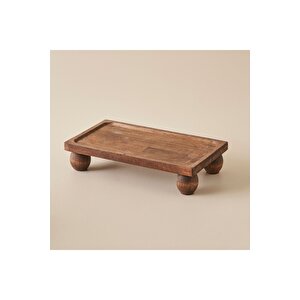 Wooden Ahşap Dikdörtgen Sunum Standı Naturel (17x30 Cm) Naturel