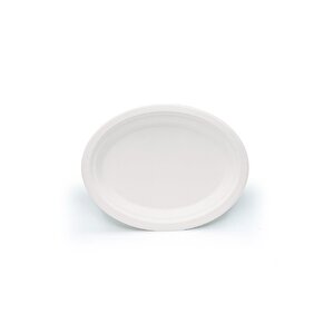 Ekolojik 72 Kişilik Parti Piknik Sofra Sunum Seti - 28x20 Cm. Oval Tabak Bardak Çatal Kaşık Takımı