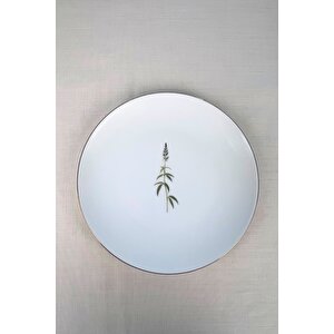 Tabak Evi Porselen Natura Salkım Altın Yaldız Servis Tabağı 24,50cm 4 Lü
