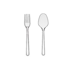 Omeyva 26 Cm. Plastik Mika Şeffaf Sorfa Piknik Seti - 48 Kişilik Tabak Bardak Çatal Kaşık Takımı