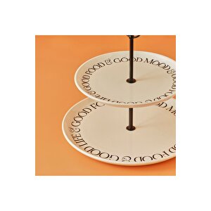Motto Seramik 2 Katlı Kurabiyelik Beyaz (26x30 Cm) Beyaz