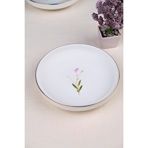 Tabak Evi Porselen Natura Çuha Altın Yaldız Çukur Tabak 18,50cm 6 Lı