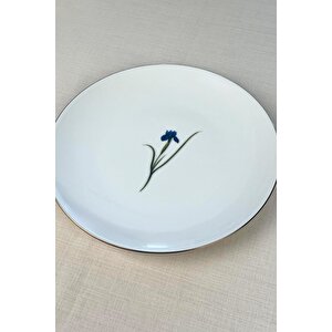 Tabak Evi Porselen Natura Karma Altın Yaldız Servis Tabağı 24,50cm 6 Lı