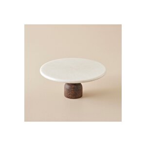Olmo Mermer Kek Standı Naturel (25x25 Cm) Naturel