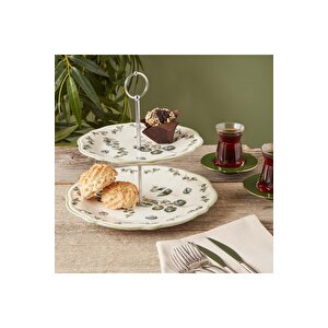 Ocaliptus Stoneware 2 Katlı Kurabiyelik Yeşil Yeşil