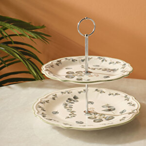 Ocaliptus Stoneware 2 Katlı Kurabiyelik Yeşil Yeşil