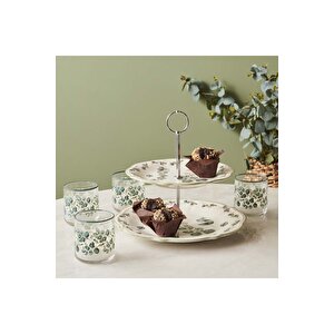 Ocaliptus Stoneware 2 Katlı Kurabiyelik Yeşil Yeşil