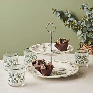 Ocaliptus Stoneware 2 Katlı Kurabiyelik Yeşil Yeşil