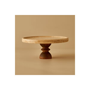 Ephesus Traverten Kek Standı Naturel (25 Cm) Naturel