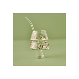 Jolly Pipetli Borosilikat Bardak (500 Cc) Çok Renkli