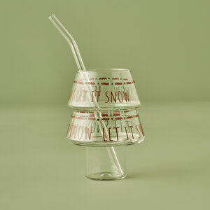 Jolly Pipetli Borosilikat Bardak (500 Cc) Çok Renkli