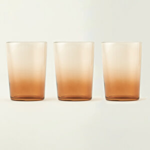 Colored 3'lü Meşrubat Bardağı Seti Amber (510 Cc) Amber