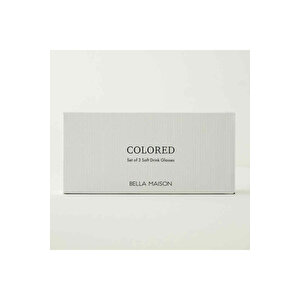 Colored 3'lü Meşrubat Bardağı Seti Yeşil (510 Cc) Yeşil