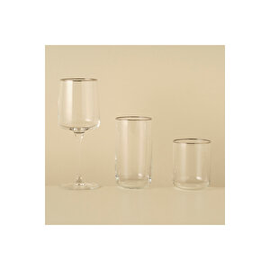 Premium Bardak-kadeh Set 18'li Silver