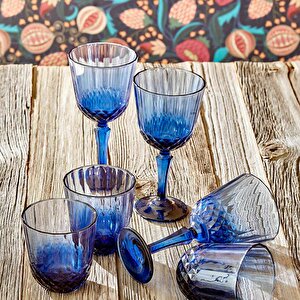 Colore Kesme Kadeh 6'lı Mavi (310 Cc)