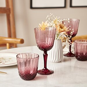 Colore Kesme Bardak 6'lı Gül Kurusu (320 Cc)