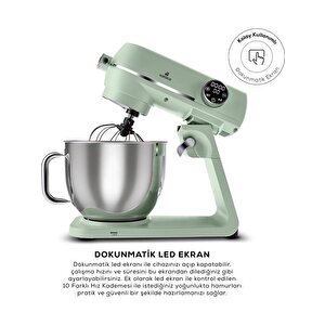 Karaca Multichef Artisan Digital Ekran 7 Litre Döküm Stand Mikser Mint 1800w
