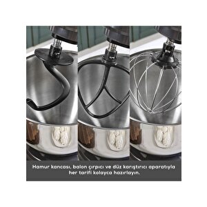 Multichef Stand Mikser Mutfak Şefi 1400w 5,5lt (kiyma Çekme Sucuk-sosi̇s İçli̇ Köfte Aparatli)