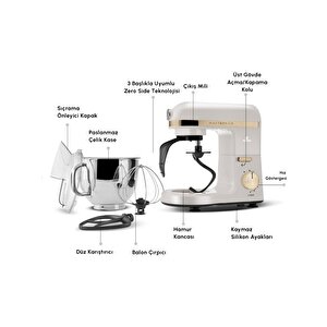 Karaca Mastermaid Chef Pro Çift Kollu Stand Mikser Wood Craft 1750w 5 Litre