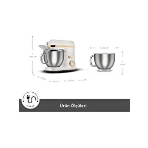 Karaca Mastermaid Chef Pro Çift Kollu Stand Mikser Wood Craft 1750w 5 Litre